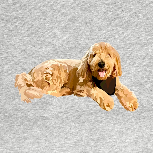 Goldendoodle drawing by Poohdlesdoodles